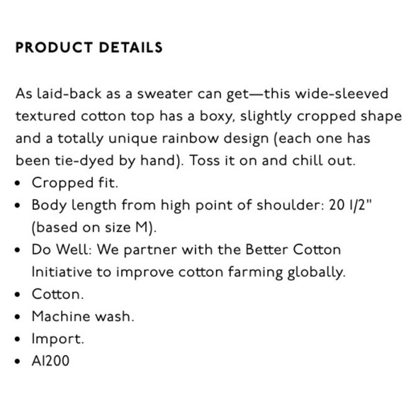 MADEWELL Tie Dye Westfield Pullover Sweater Size XS - Picture 13 of 15